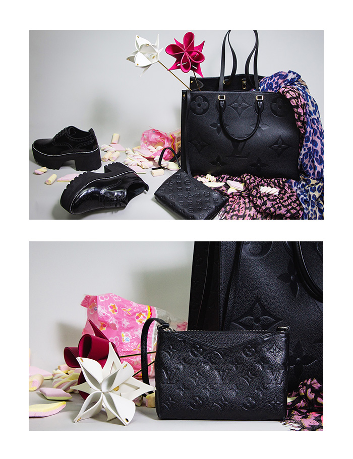 Louis Vuitton „Onthego“ Handtasche in schwarz, gebraucht kaufen
